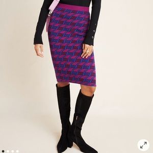 🌈 Anthropologie Purple and Blue Pencil Skirt